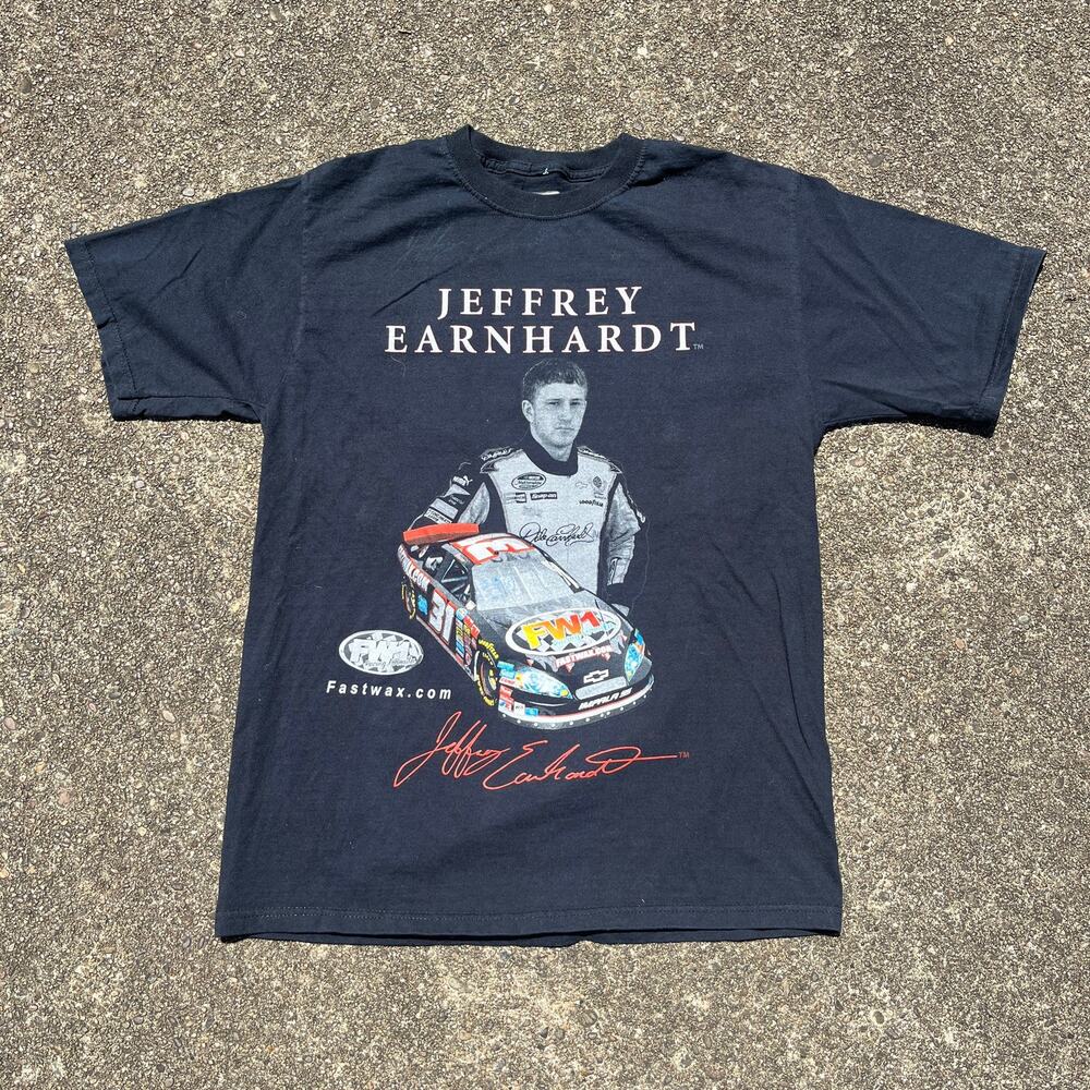 Men’s Signed Jeffrey Earnhardt Racing T-shirt Size Medium